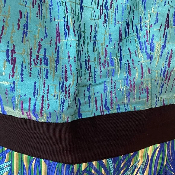 Phoebe Couture Blue and Green Midi Sundress - Picture 3 of 6